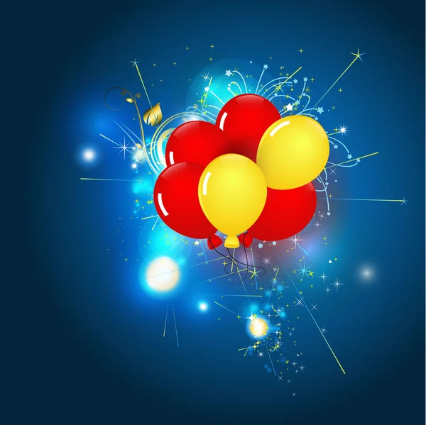 Colorful Christmas Balloons Background — Stock Vector