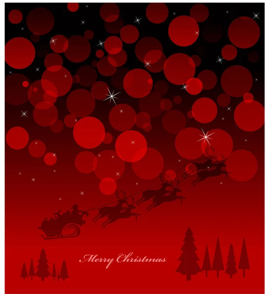 Red Light Christmas Background — Stock Vector