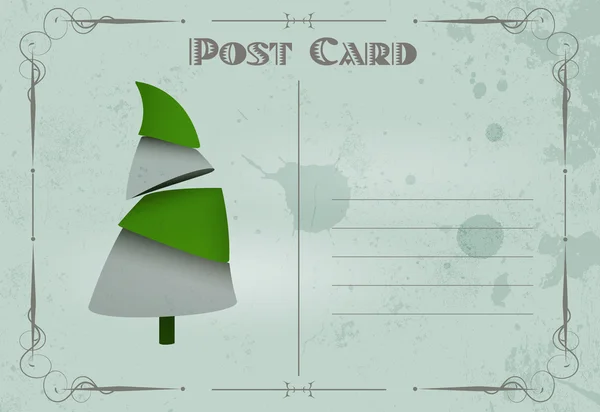 ビンテージ クリスマス ポストカード — ストックベクタ