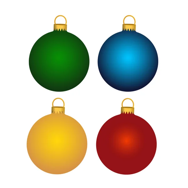 Various Colors of Christmas Balls — Stock Vector