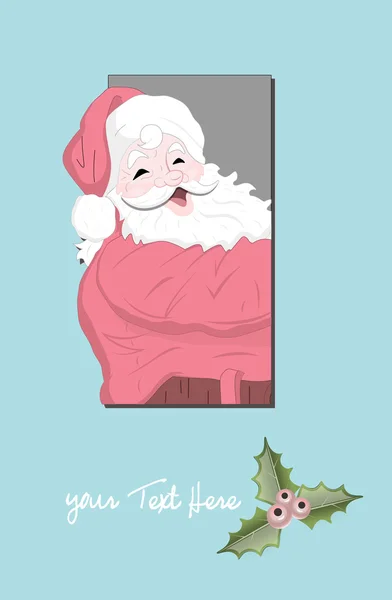 Feliz cartão de Natal de Santa —  Vetores de Stock