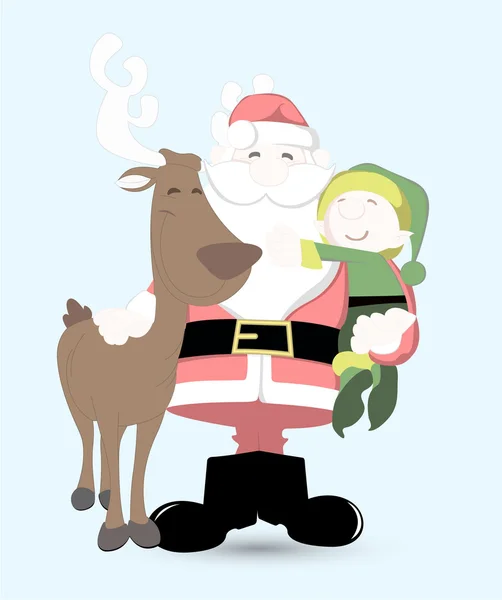 Happy Santa Family — Stock Vector