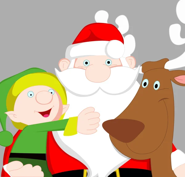 Cute Santa Family — Stock Vector
