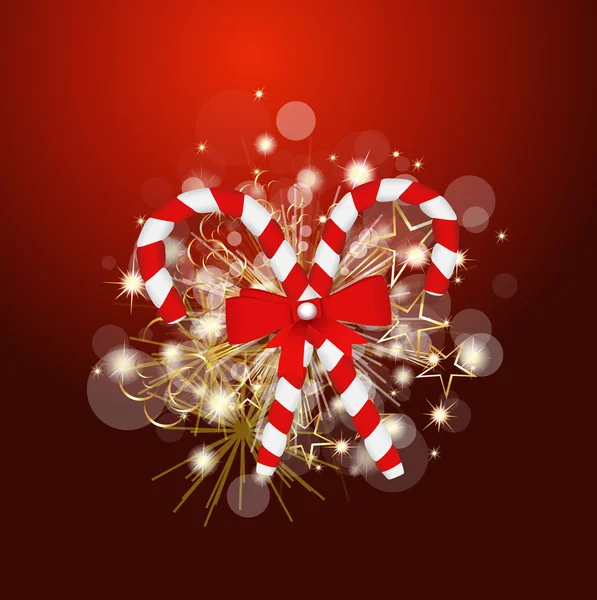 Vecteur Canne à bonbons fond de Noël — Image vectorielle