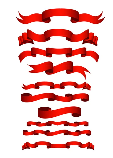 Swirl Ribbon Banners — Stock Vector