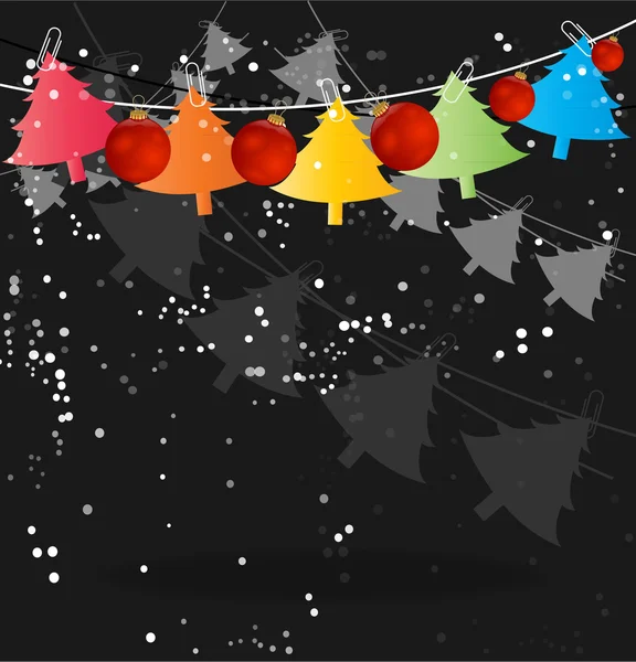 Weihnachten Element hängen auf Winter Hintergrund — Stockvektor