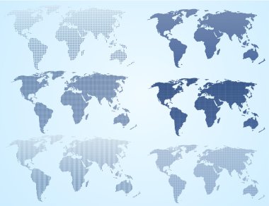 dijital dünya harita set