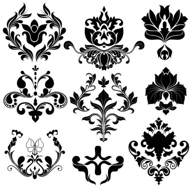 Damask Floral Designs clipart