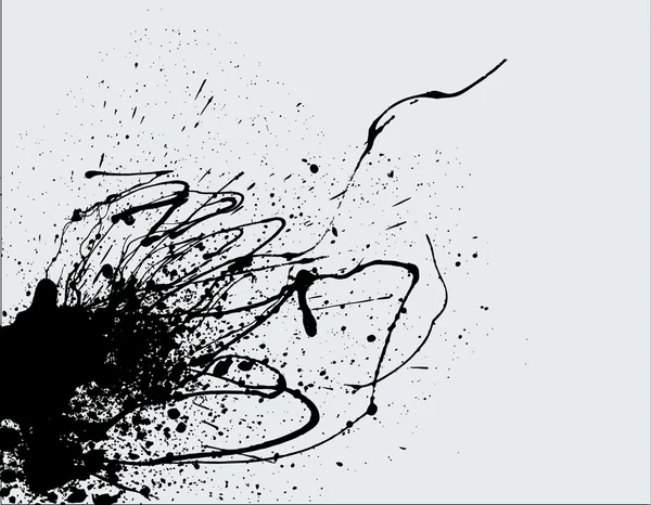Fond noir éclaboussure — Image vectorielle