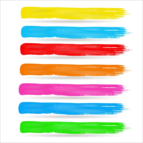 Colorful Brush Strokes — Stock Vector