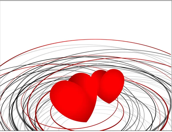 Valentine hjärtan scribble bakgrund — Stock vektor