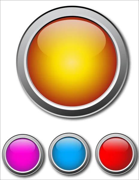 カラフルなベクトルのボタン — ストックベクタ