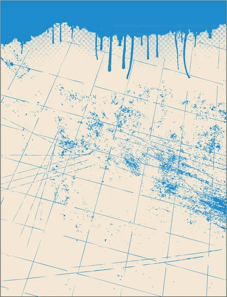 Kék festék Grunge háttér — Stock Vector