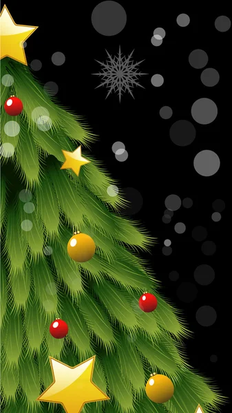 Decorated Christmas Tree — Stock Vector