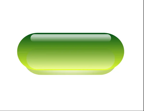 Bouton vert brillant — Image vectorielle