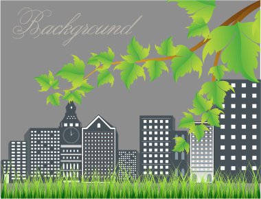 Buildings in Green City clipart