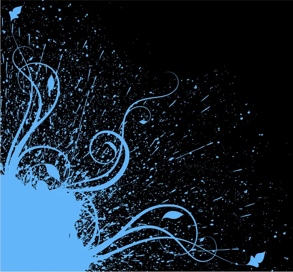 Blauer Swirl Splash Hintergrund — Stockvektor