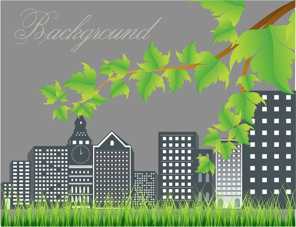 Edifici a Green City — Vettoriale Stock