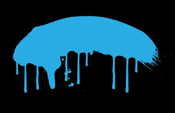 Coup de peinture bleu goutte à goutte — Image vectorielle