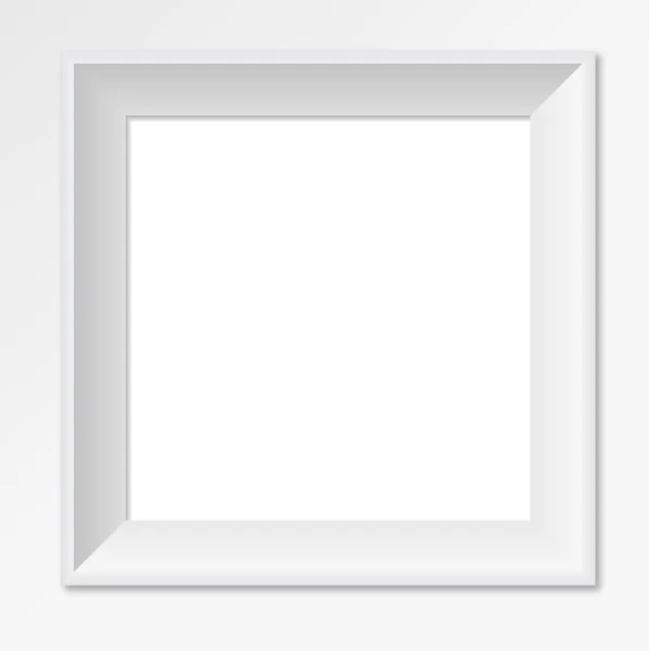 Cadre en bois vectoriel blanc — Image vectorielle