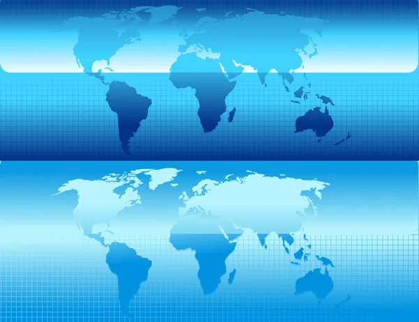 Shiny World Map Background — Stock Vector