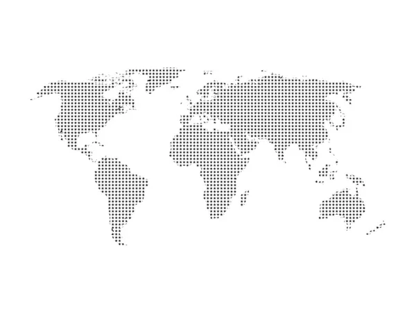 Mapa del mundo hecho de estrellas — Vector de stock