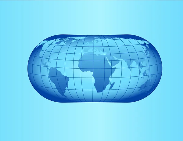 Globe déprimé — Image vectorielle