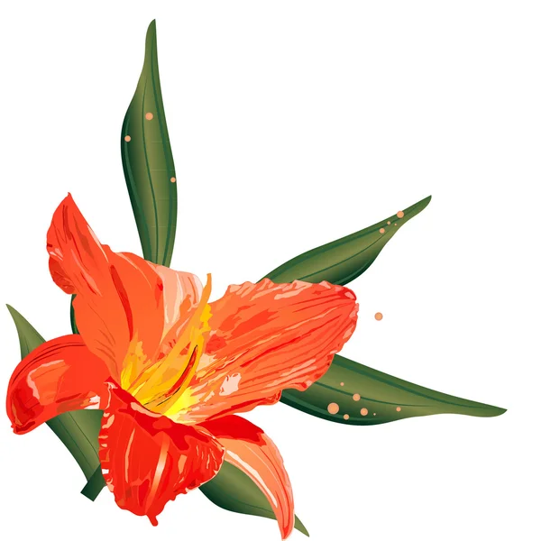 Hermosa flor vectorial — Vector de stock