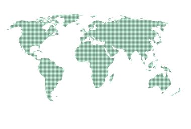 vektör noktalı Dünya Haritası