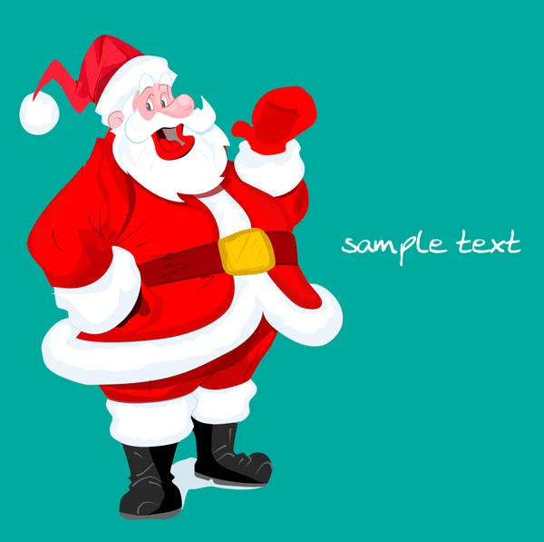Papai Noel cartão de saudação —  Vetores de Stock