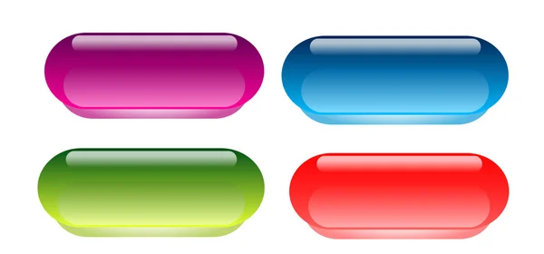 Bottoni lucidi colorati — Vettoriale Stock
