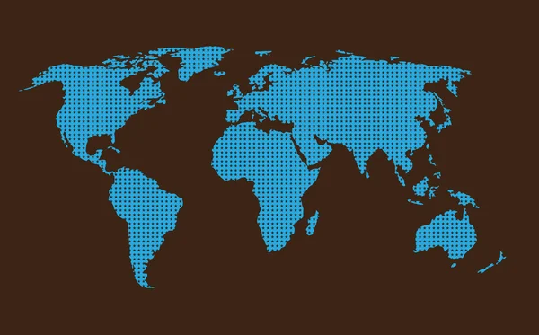 星から作られた青い世界地図 — ストックベクタ