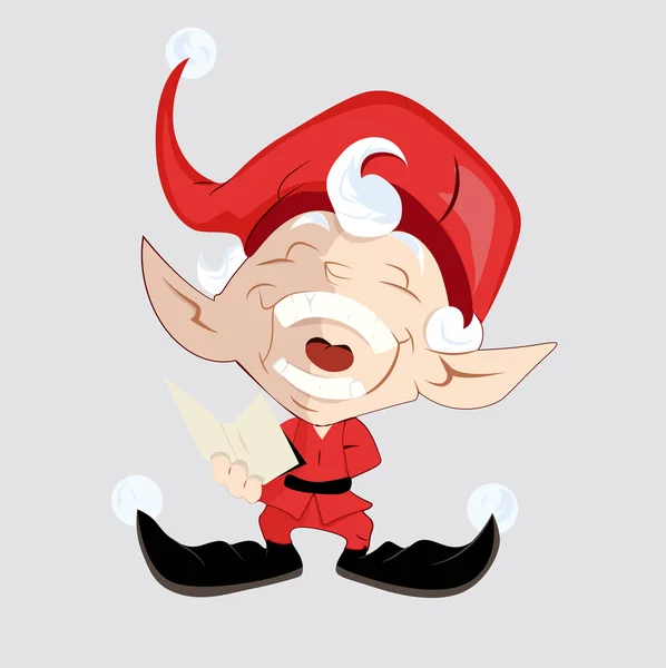 Illustration du rire des elfes de Noël — Image vectorielle