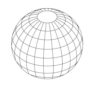 Wireframe Globe clipart