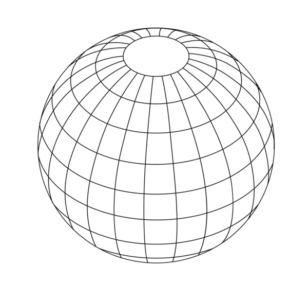Wireframe globe — Stock vektor