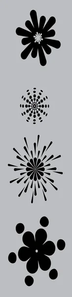 Flocons de neige noirs — Image vectorielle