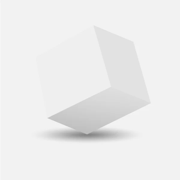 White Vector Cube — Stock Vector