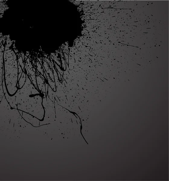 黑色墨水飞溅的背景 — 图库矢量图片
