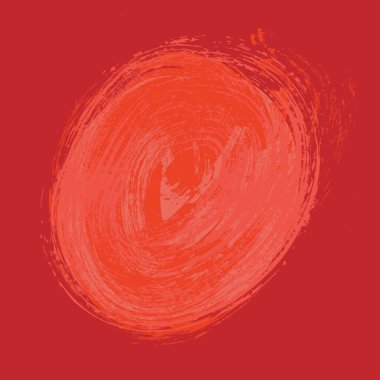 Red Brush Stroke Circle clipart