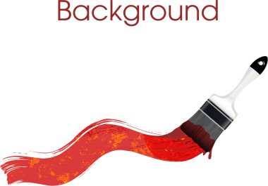 Red Stroke with Paint Brush clipart