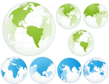 Set of Globe Earth clipart