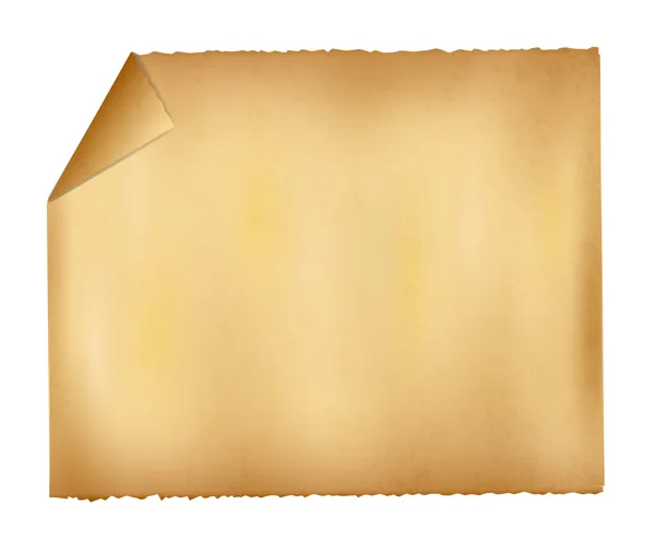 Carta pergamena ad angolo piegato — Vettoriale Stock