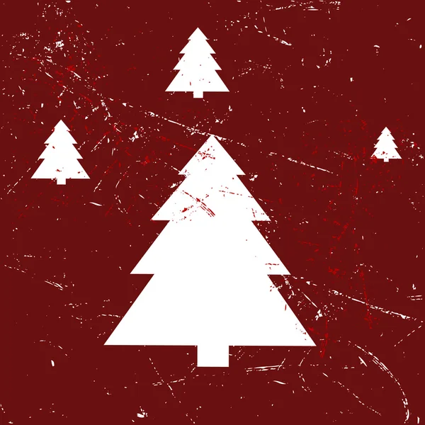 Kerstboom vormen grunge achtergrond — Stockvector