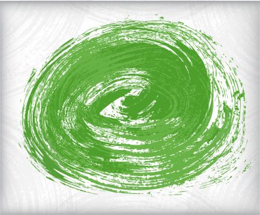 Yeşil fırça konturu daire