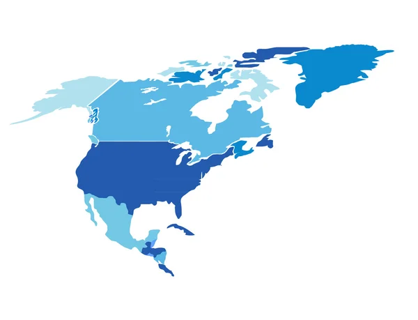 Χάρτη της Βόρειας Αμερικής — Διανυσματικό Αρχείο