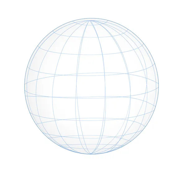 Векторний чорно-білі глобус — стоковий вектор