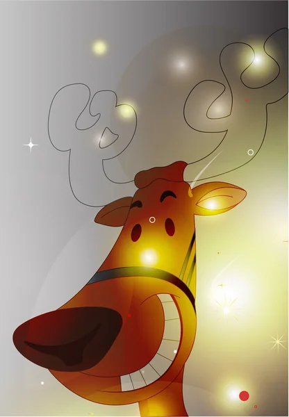 Happy Reindeer Sparkle fond — Image vectorielle