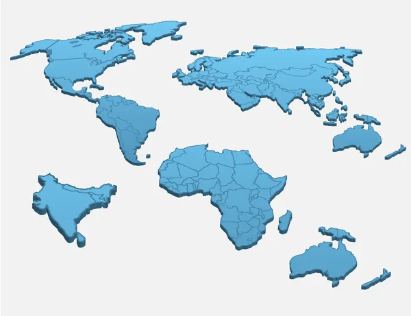 Mapa de países separados — Archivo Imágenes Vectoriales