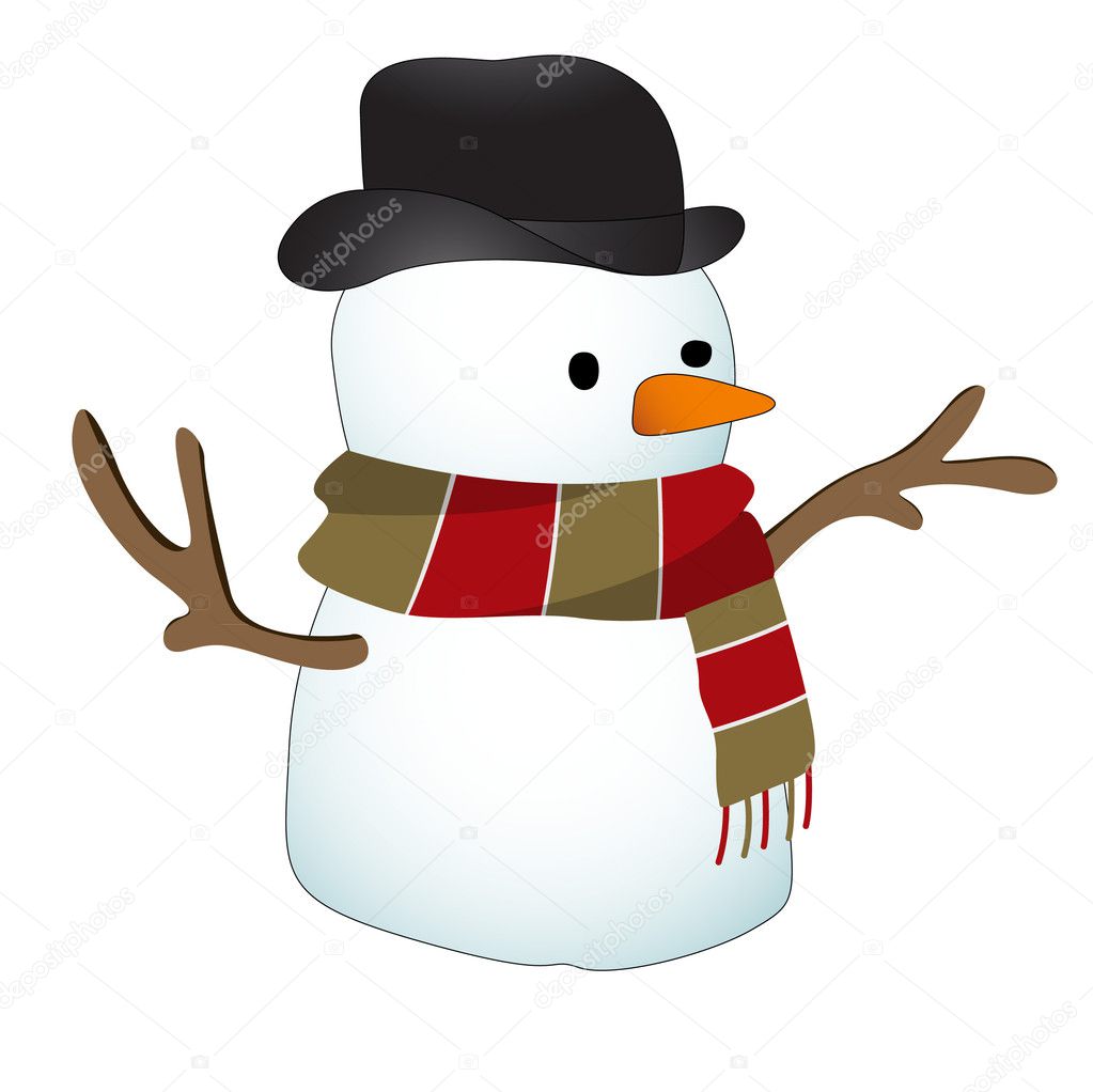 Cute Baby Snowman — Stock Vector © baavli #8286784