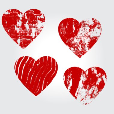 Grunge Hearts clipart